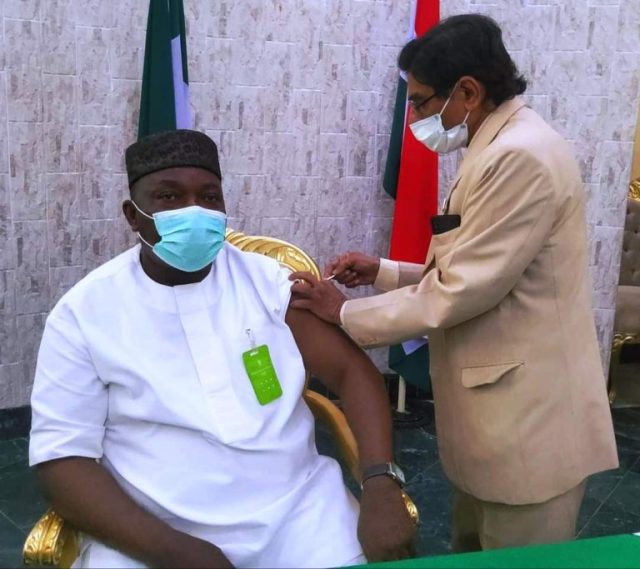 Ugwuanyi, others receive COVID-19 vaccine jabs in Enugu