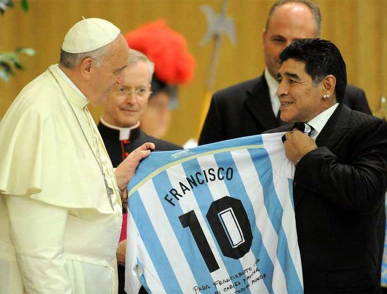 Pope Francis remembers fellow Argentine Maradona