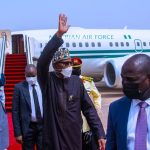  Buhari returns to Abuja after COP15 in Abidjan