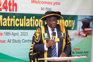 Matriculation: Elevate Nigeria to greatness, NOUN VC tells new students