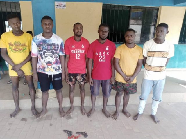 Police arrest 6 suspects during cult initiation, recover guns